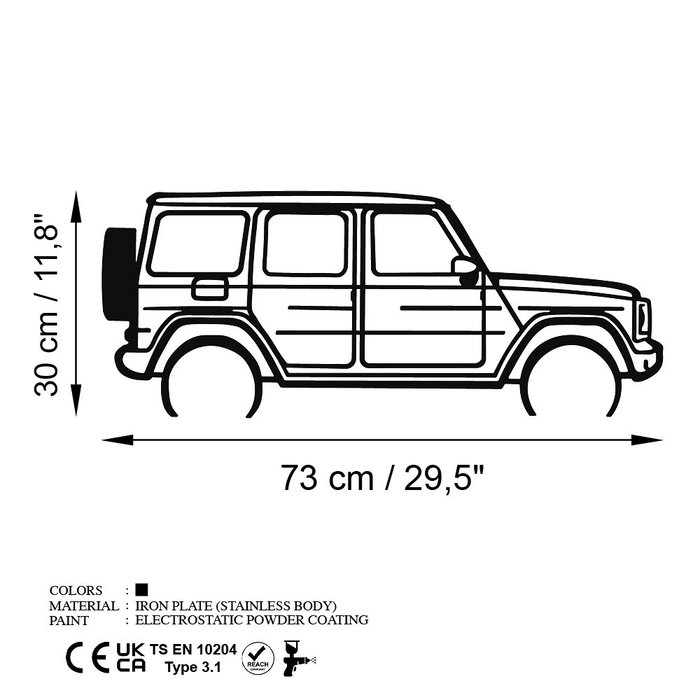 Wallity Mercedes G-Class Escultura de pared